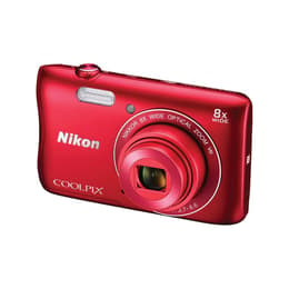 Nikon Coolpix S3700 Kompakt 20 - Röd