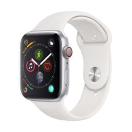 Apple Watch (Series 4) 2018 GPS + Mobilnät 44 - Rostfritt stål Silver - Sport-loop Vit