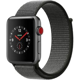 Apple Watch (Series 3) 2017 GPS 42 - Keramik Grå utrymme - Vävd nylon Svart