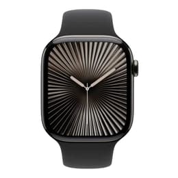 Apple Watch Series 10 (2024) GPS + Mobilnät 46 mm - Titan - Sportband Svart