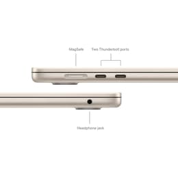 MacBook Air 15" (2024) - Apple M3 med 8-kärnig CPU och 10-kärnig grafikprocessor - 8GB RAM - SSD 256GB - QWERTY - Engelsk