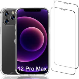 Skal iPhone 12 Pro Max och 2 st skärmskydd - Återvunnen plast - Genomskinlig