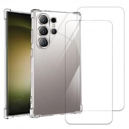Skal Galaxy S24 Ultra och 2 st skärmskydd - TPU - Genomskinlig