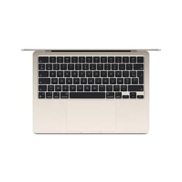 MacBook Air 13" (2024) - Apple M3 med 8-kärnig CPU och 10-kärnig grafikprocessor - 16GB RAM - SSD 512GB - Standardskärm - AZERTY - Fransk
