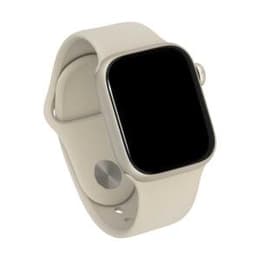 Apple Watch Series 8 (2022) GPS 45 mm - Aluminium Stjärnglans - Sportband Vit