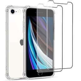 Skal iPhone SE(2020/2022)/iPhone 8/7/6s och 2 st skärmskydd - TPU - Genomskinlig