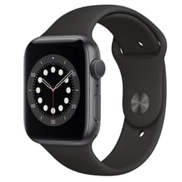 Apple Watch (Series 6) 2020 GPS 44 - Aluminium Grå utrymme - Sportband Svart