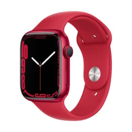Apple Watch (Series 7) 2021 GPS + Mobilnät 45 - Aluminium Röd - Sportband Röd