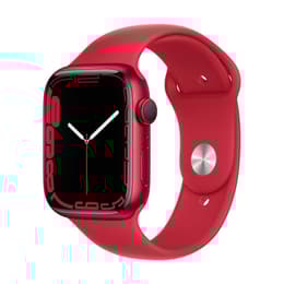 Apple Watch Series 7 (2021) GPS + Mobilnät 45 mm - Aluminium Röd - Sportband Röd