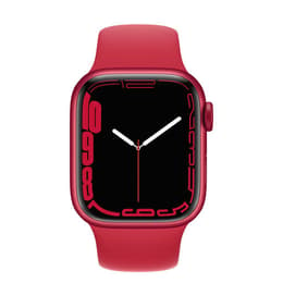 Apple Watch (Series 7) 2021 GPS + Mobilnät 45 - Aluminium Röd - Sportband Röd