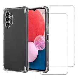 Skal Galaxy A13 och 2 st skärmskydd - TPU - Genomskinlig