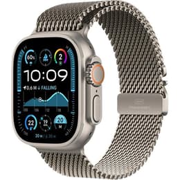 Apple Watch Ultra 2 (2023) GPS + Mobilnät 49 mm - Titan naturligt titan - Milanese loop Grå