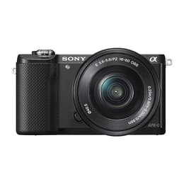 Kompakt Alpha Ilce 5000 - Svart + Sony Sony 16-50mm f/3.5-5.6 + Sony 55-210mm f/4.5-6.3 OSS f/3.5-5.6 + f/4.5-6.3