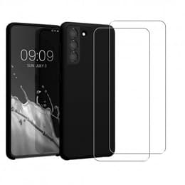 Skal Galaxy S21+ 5G och 2 st skärmskydd - Silikon - Svart