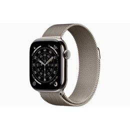 Apple Watch (2025) GPS + Mobilnät 42 mm - Titan naturligt - Milanese loop Grå