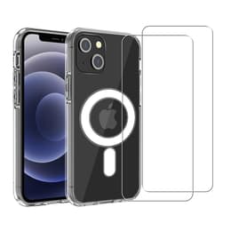 Skal iPhone 13 mini och 2 st skärmskydd - TPU - Genomskinlig