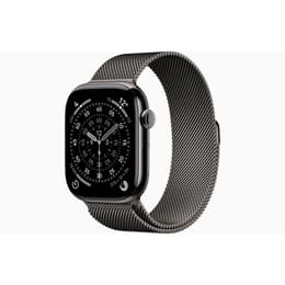 Apple Watch (2025) GPS + Mobilnät 46 mm - Titan skiffer - Milanese loop Svart