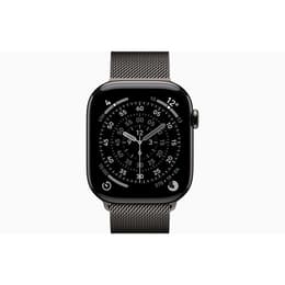 Apple Watch (2025) GPS + Mobilnät 46 mm - Titan skiffer - Milanese loop Svart