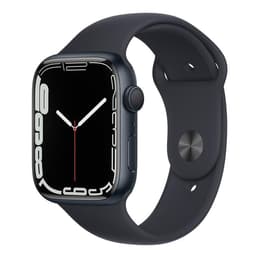 Apple Watch (Series 7) 2021 GPS 45 - Aluminium Midnatt - Sportband Svart