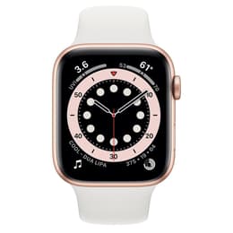 Apple Watch Series 5 (2019) GPS 44 mm - Aluminium Guld - Sportband Vit