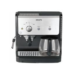 Espresso kaffemaskin kombinerad Papperskapslar (E.S.E.) kompatibla Krups XP2000 1,2000L - Svart/Grå