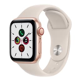 Apple Watch Series SE 1 (2020) GPS + Mobilnät 40 mm - Aluminium Guld - Sportband Stjärnglans