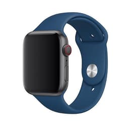 Apple Watch (Series 4) 2018 GPS + Mobilnät 44 - Aluminium Grå utrymme - Sport-loop Blå