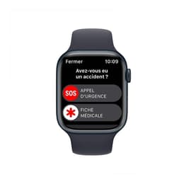Apple Watch Series 8 (2022) GPS 41 mm - Aluminium Midnight - Sportband Svart