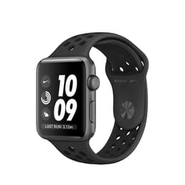 Apple Watch (Series 3) 2017 GPS 42 - Aluminium Grå utrymme - Nike Sport band Svart