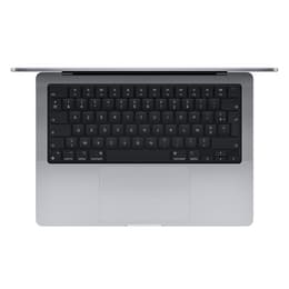 MacBook Pro 14" (2021) - Apple M1 Pro med 8-kärnig CPU och 14-kärnig grafikprocessor - 16GB RAM - SSD 512GB - Standardskärm - AZERTY - Fransk
