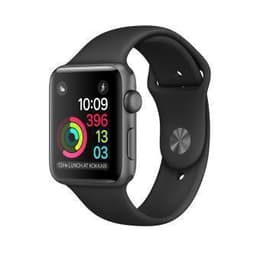 Apple Watch (Series 1) 2016 GPS 42 - Aluminium Grå utrymme - Sport-loop Svart