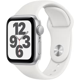 Apple Watch (Series SE) 2020 GPS + Mobilnät 40 - Aluminium Silver - Sportband Vit