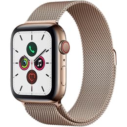 Apple Watch (Series 5) 2019 GPS + Mobilnät 40 - Rostfritt stål Guld - Milanese loop Guld