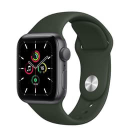Apple Watch (Series 5) 2019 GPS 44 - Aluminium Grå utrymme - Sport-loop Grön