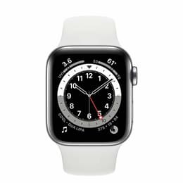 Apple Watch Series 6 (2020) GPS + Mobilnät 40 mm - Aluminium Silver - Sportband Vit