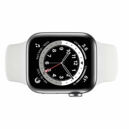 Apple Watch Series 6 (2020) GPS + Mobilnät 40 mm - Aluminium Silver - Sportband Vit