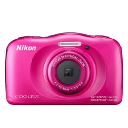 Compact - Nikon Coolpix S33 - Blekrosa + Nikon Nikkor 3x Wide Optical Zoom 30-90mm f/3.3-5.9