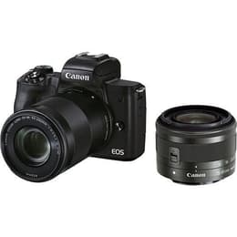 EOS M50 Mark II - Svart + Canon EF-M 15-45mm f/3.5-6.3 IS STM + EF-M 55-200mm f/4.5-6.3 IS STM f/3.5-6.3 + f/4.5-6.3