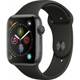 Apple Watch (Series 4) 2018 GPS 44 - Aluminium Grå utrymme - Sport-loop Svart