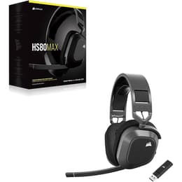 Corsair HS80 Max noise Cancelling gaming trådbunden + trådlös Hörlurar med microphone - Svart