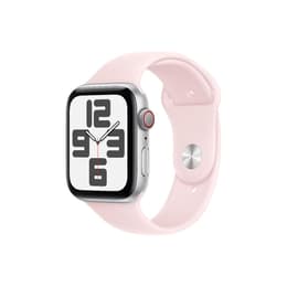 Apple Watch (Series SE) 2020 GPS + Mobilnät 44 - Aluminium Silver - Sportband Rosa