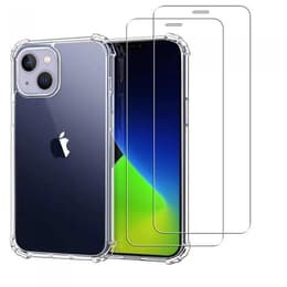 Skal iPhone 13 mini och 2 st skärmskydd - TPU - Genomskinlig