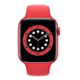 Apple Watch (Series 6) 2020 GPS + Mobilnät 44 - Aluminium Röd - Sport-loop Röd