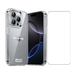 Back Market Skal iPhone 16 Pro Max och skyddsskärm - 60% Återvunnen plast - Genomskinlig