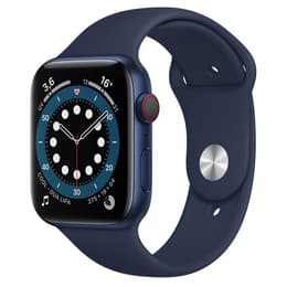 Apple Watch (Series 6) 2020 GPS + Mobilnät 44 - Aluminium Blå - Sport-loop Blå