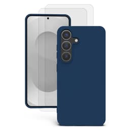 Skal Galaxy S25 Plus och 2 st skärmskydd - Silikon - Blå