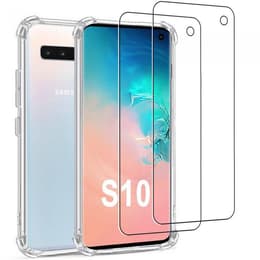 Skal Galaxy S10 och 2 st skärmskydd - TPU - Genomskinlig