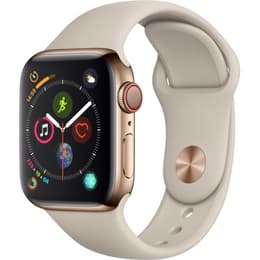 Apple Watch (Series 4) 2018 GPS 40 - Rostfritt stål Guld - Sport-loop