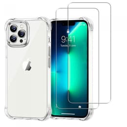 Skal iPhone 13 Pro och 2 st skärmskydd - TPU - Genomskinlig
