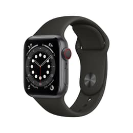 Apple Watch (Series 6) 2020 GPS 40 - Aluminium Grå utrymme - Sportband Svart